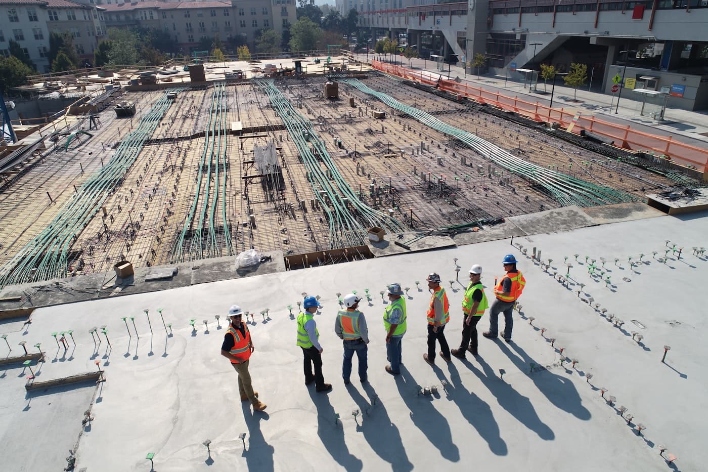 Canteiro de obras visto de cima